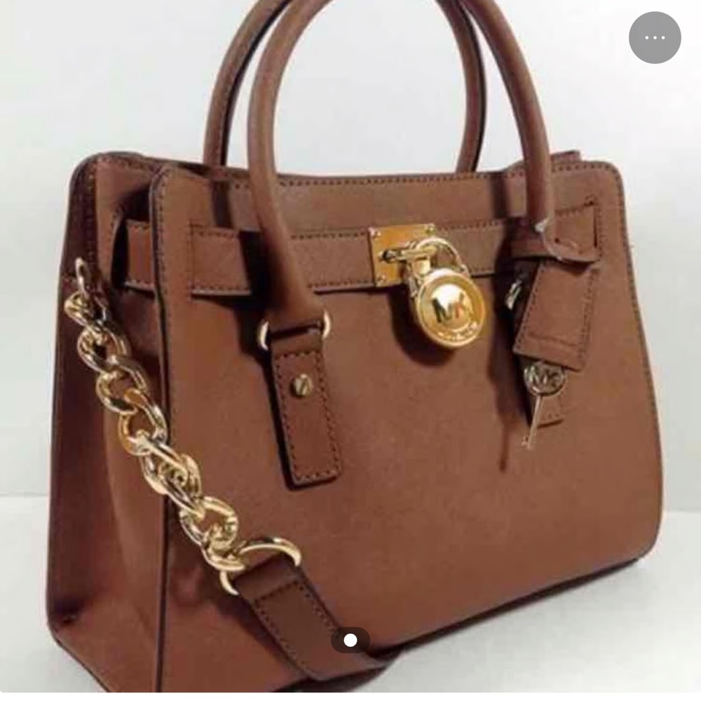 Michael Kors Hamilton in Tan. With lock and key.
